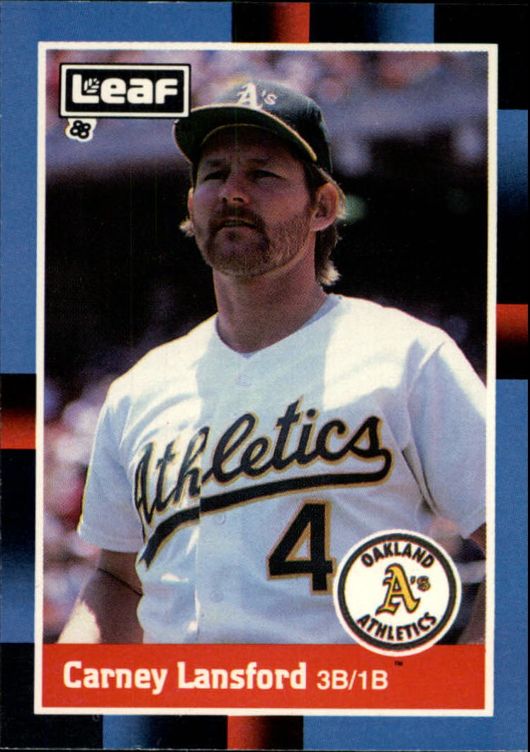 1988 Leaf/Donruss Baseball Cards       195     Carney Lansford